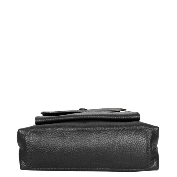 Leather Black Crossbody Shoulder Bag for Men & Women –Sling Bag for Daily Use - Picture 7 of 10